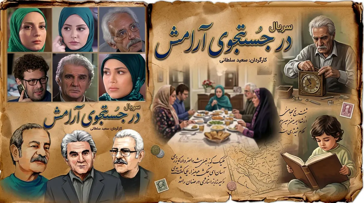 پوستر سریال ایرانی در جستجوی آرامش به کارگردانی سعید سلطانی